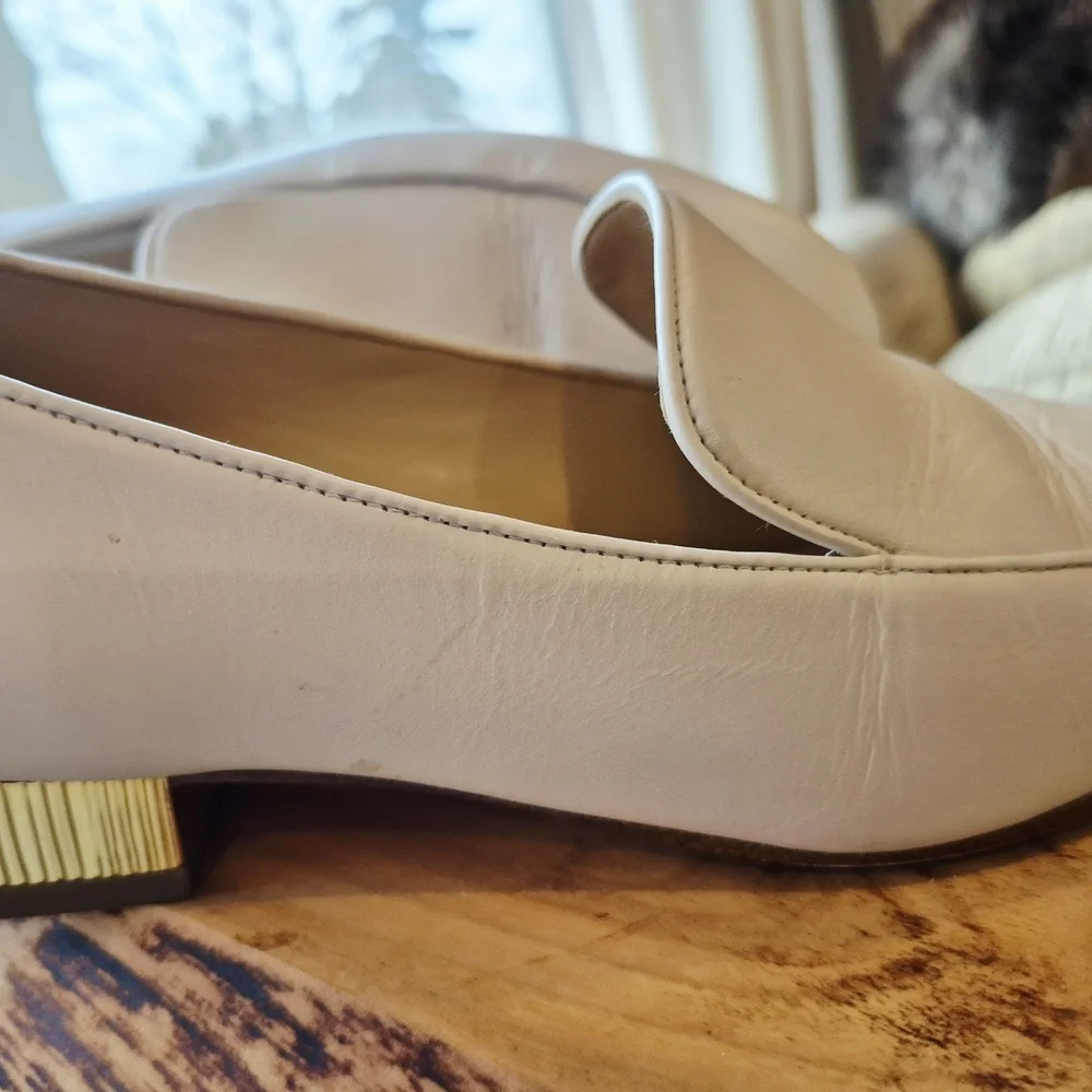 Michael Kors Women's Valerie Leather Slip-On Loafers, Cream, Size 8.5 - Picture 8 of 10